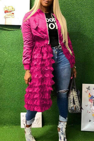 Fashionable Laciness  Long Coat