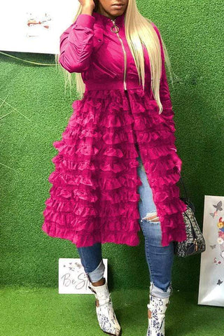 Fashionable Laciness  Long Coat