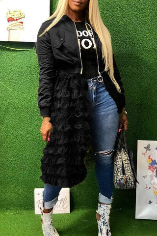 Fashionable Laciness  Long Coat