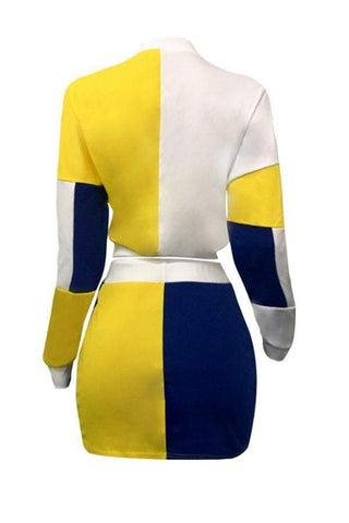 Fashion Patchwork Skirt Set