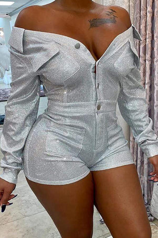 Sexy Decorative One-piece Rompers(Without Belt)