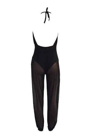 Sexy Patchwork One-piece Jumpsuit (Without  Bra)