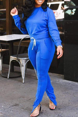 Euramerican Zipper Design Pants Set