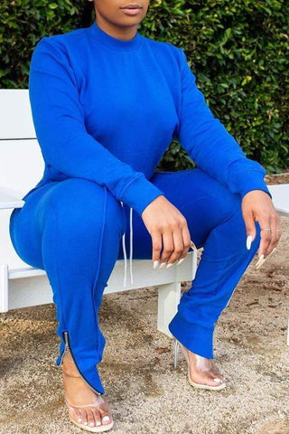 Euramerican Zipper Design Pants Set