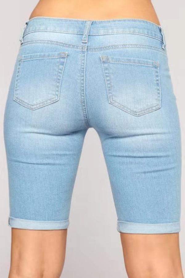 Casual Broken Holes Denim Jeans