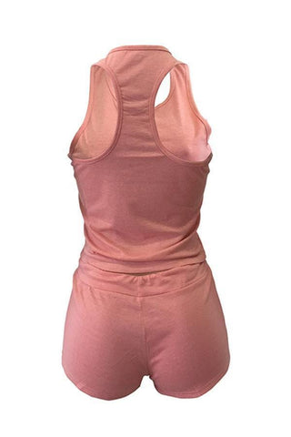Sportswear Drawstring Shorts Set