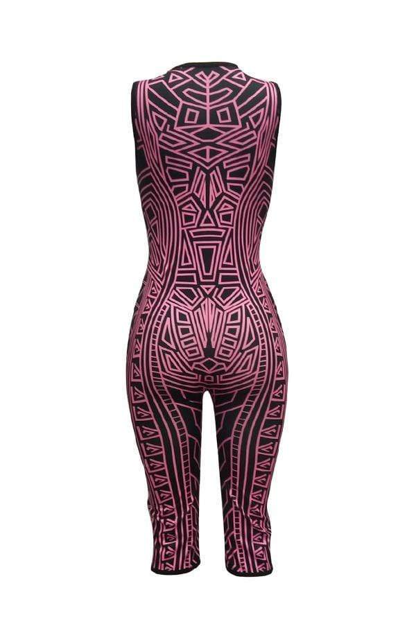 Casual Printed One-piece Rompers