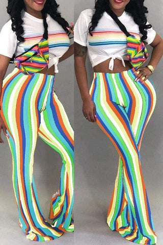 Casual Striped Pants