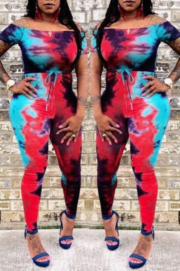 Casual Printed One-piece Jumpsuit