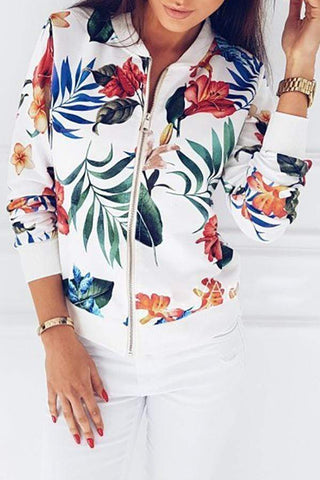Casual Floral Printed Lace Jacket