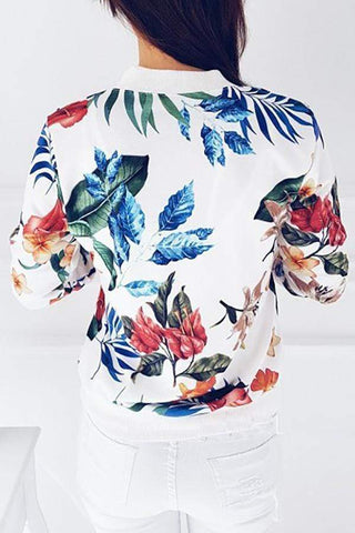 Casual Floral Printed Lace Jacket