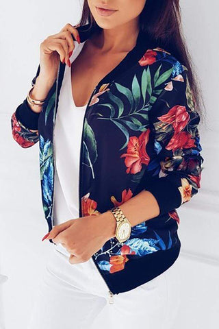 Casual Floral Printed Lace Jacket