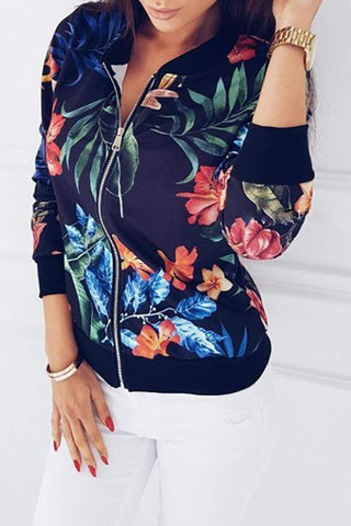 Casual Floral Printed Lace Jacket