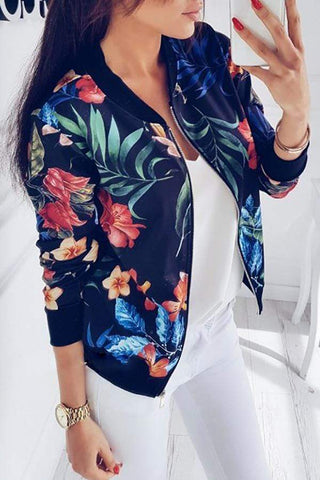 Casual Floral Printed Lace Jacket