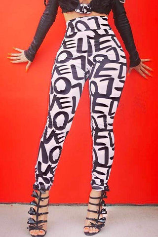 Trendy Printed Skinny Pants