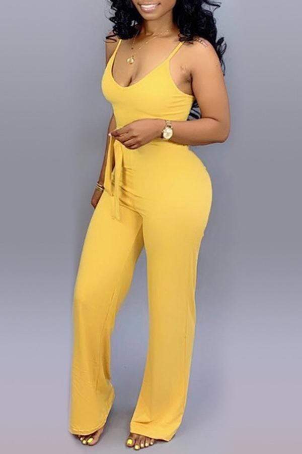 Lace-up Jumpsuit
