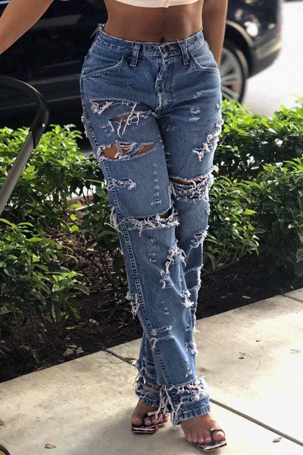 Broken Holes Jeans