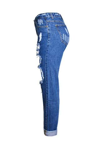Stylish Broken Holes Jeans