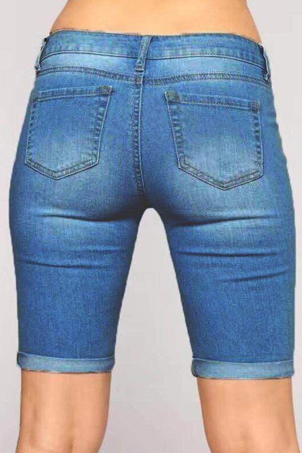 Casual Broken Holes Denim Jeans