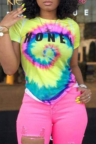 Leisure Letter Print T-shirt