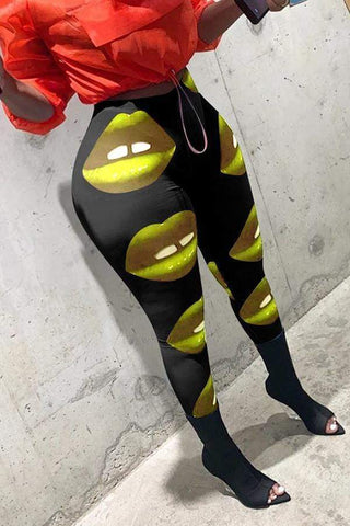 Lips Printed Pants
