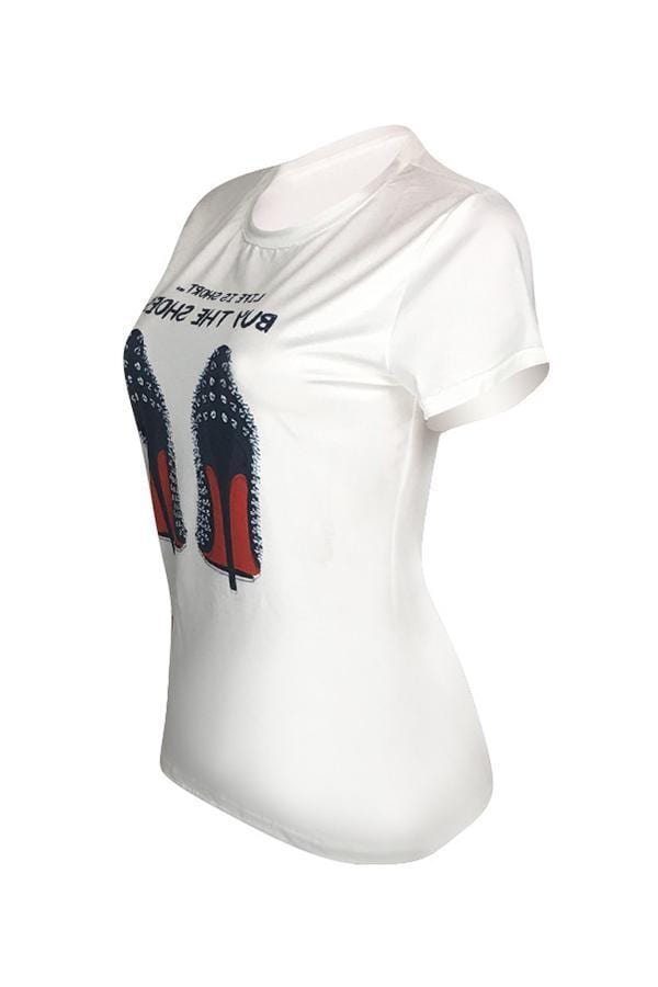 Casual Letters Printed T-shirt