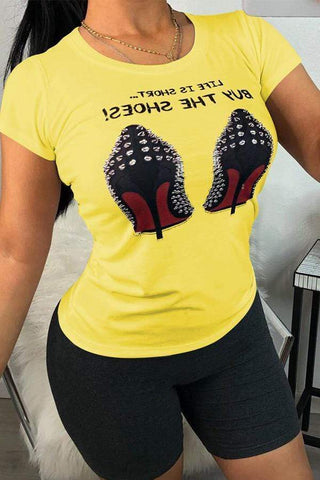 Casual Letters Printed T-shirt