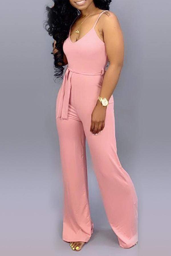 Lace-up Jumpsuit