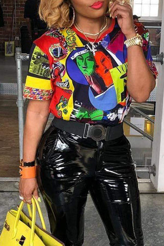Casual Cartoon Printed T-shirt