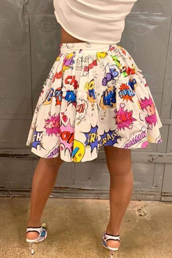 VogueRegion Casual Printed Skirts - VogueRegion