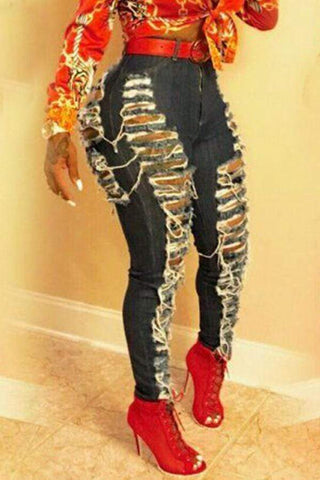 Stylish Broken Holes  Jeans