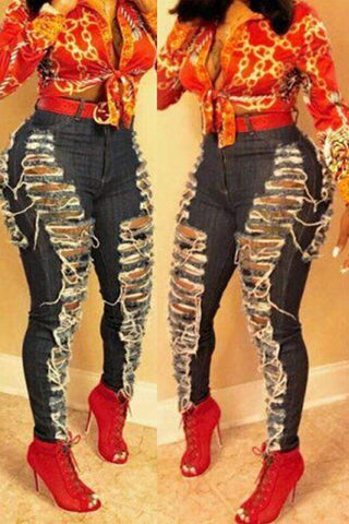 Stylish Broken Holes  Jeans