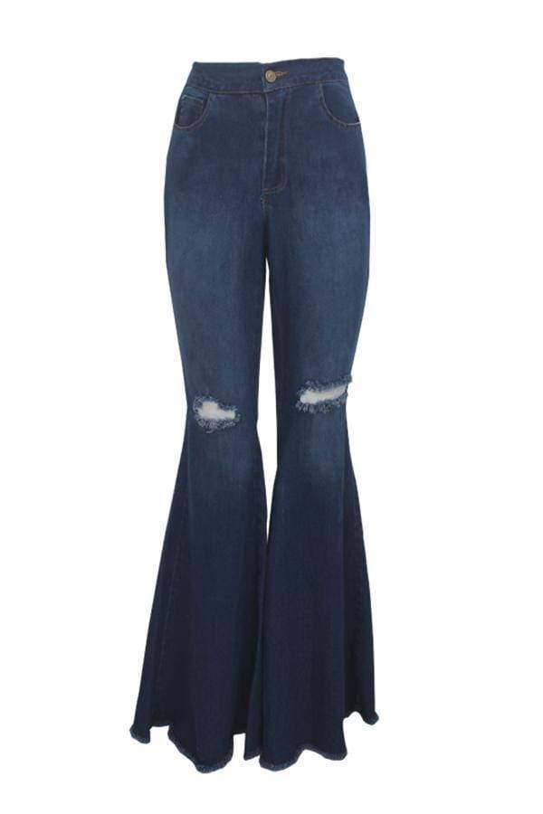 VogueRegion Casual Broken Holes  Jeans - VogueRegion