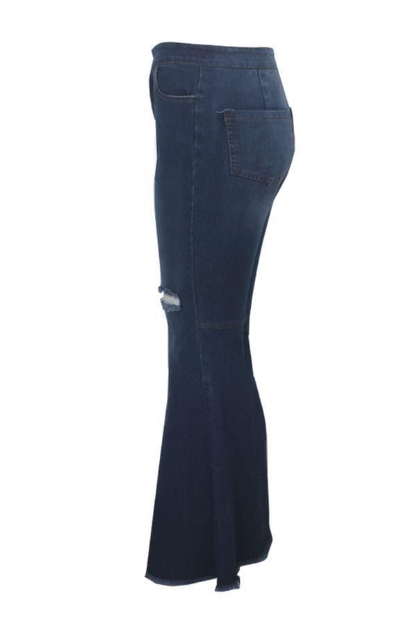 VogueRegion Casual Broken Holes  Jeans - VogueRegion