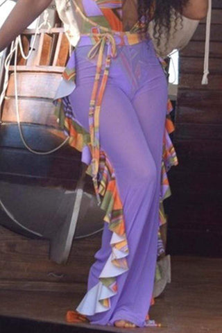 Sexy See-though Ruffle Deign Pants