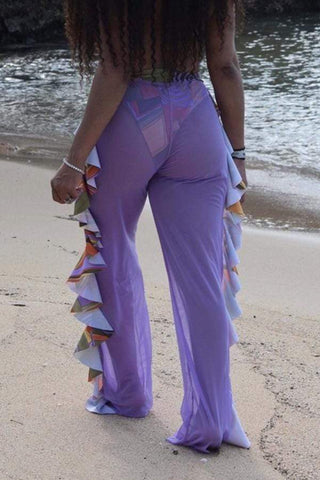 Sexy See-though Ruffle Deign Pants