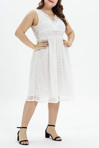 Fashion Lace Slim Size Dress