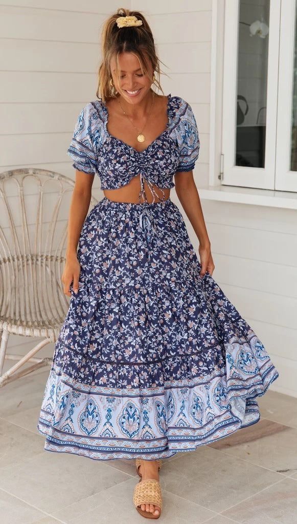 boho-navy-floral-top-and-skirt-matching-sets