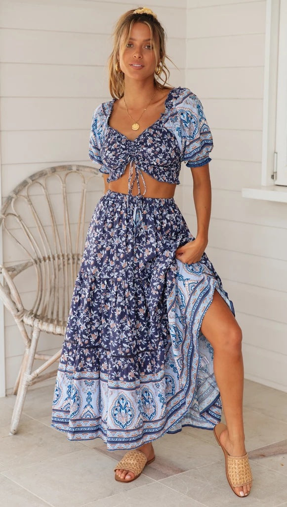 boho-navy-floral-top-and-skirt-matching-sets