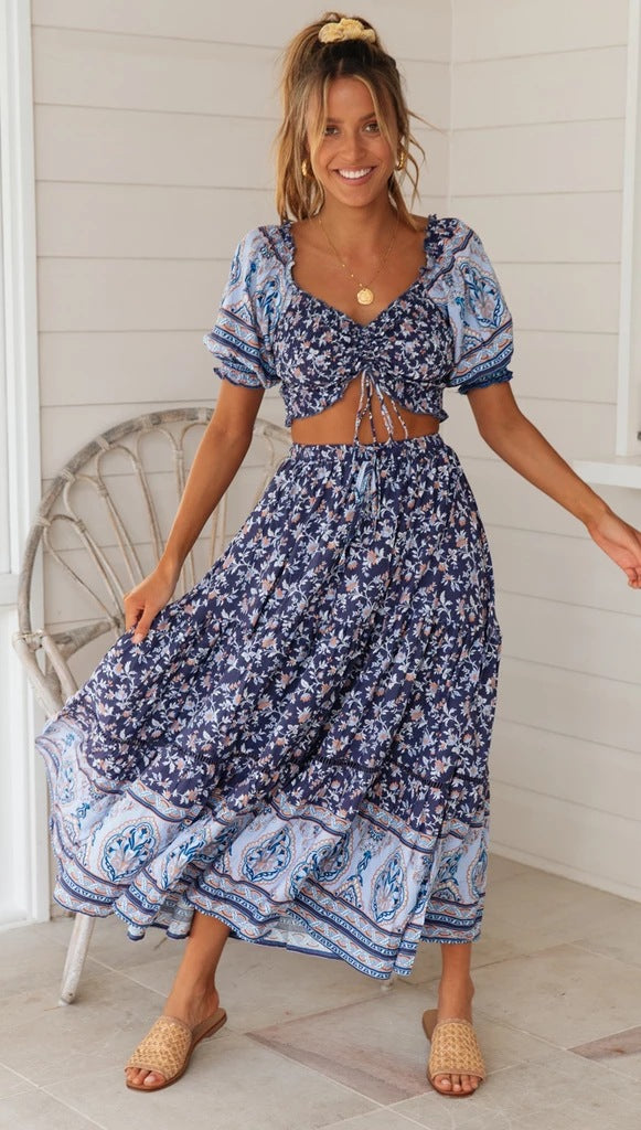 boho-navy-floral-top-and-skirt-matching-sets