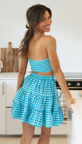 blue-gingham-print-crop-top-and-skirt-sets