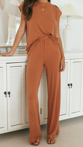 brown-tee-and-pants-matching-sets