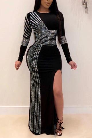 Online-clothing-plus-size-sequin-dresses-rhinestone-studded-bandage-dress