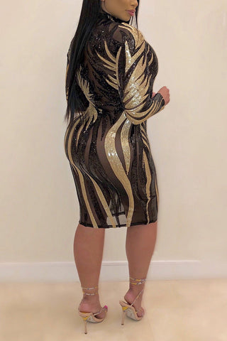 Online-clothing-plus-size-all-over-print-see-through-bodycon-midi-dress