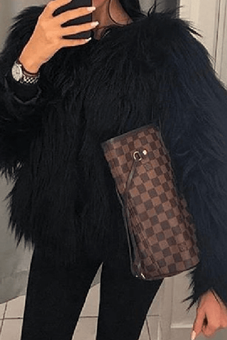 Casual Faux Fur Coat