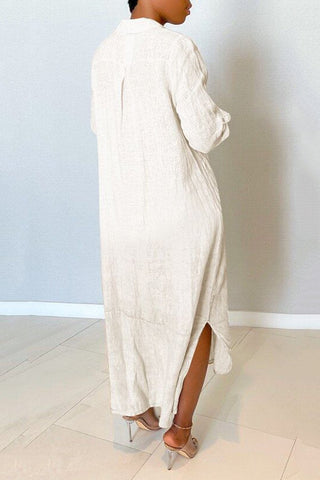 Rodress-freeshipping-turndown-collar-long-sleeve-solid-plus-size-dress