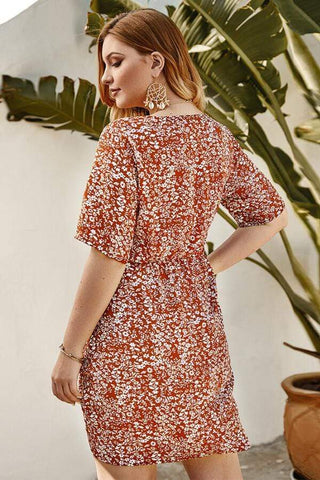 Stylish V-Neck Floral Dress