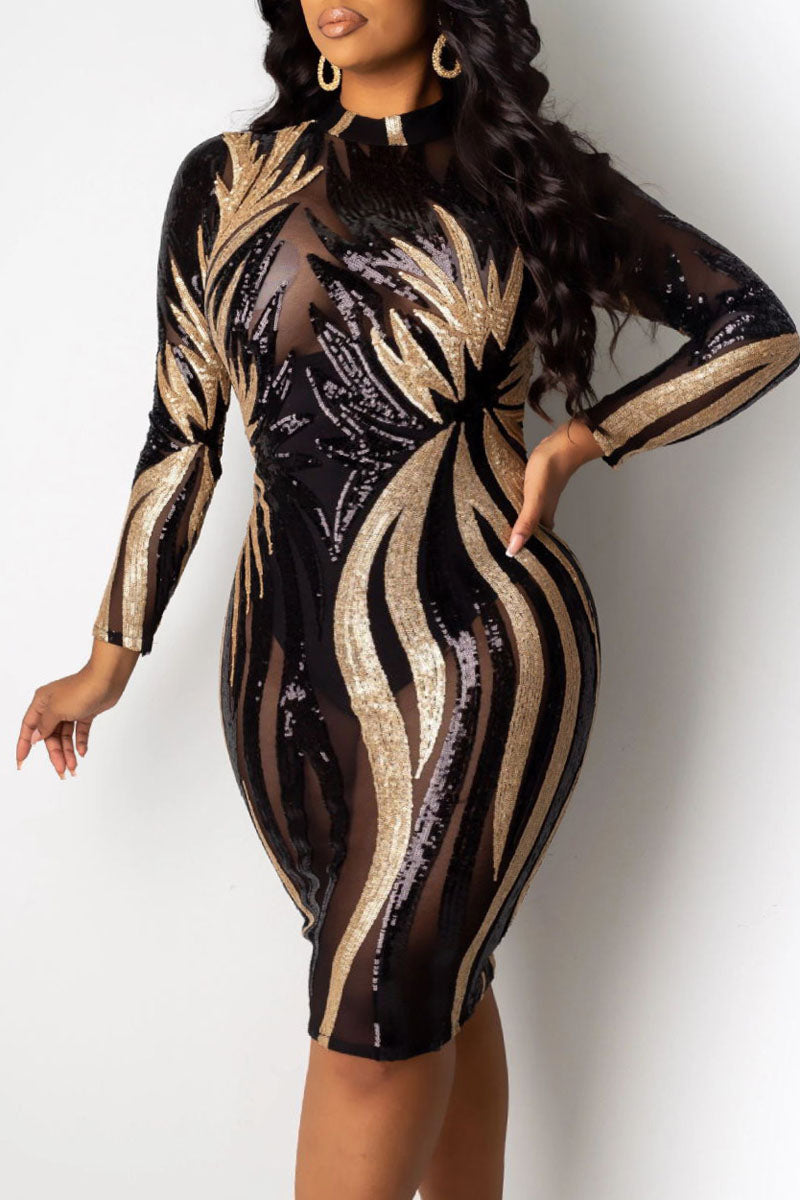Online-clothing-plus-size-all-over-print-see-through-bodycon-midi-dress