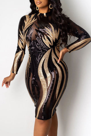 Online-clothing-plus-size-all-over-print-see-through-bodycon-midi-dress