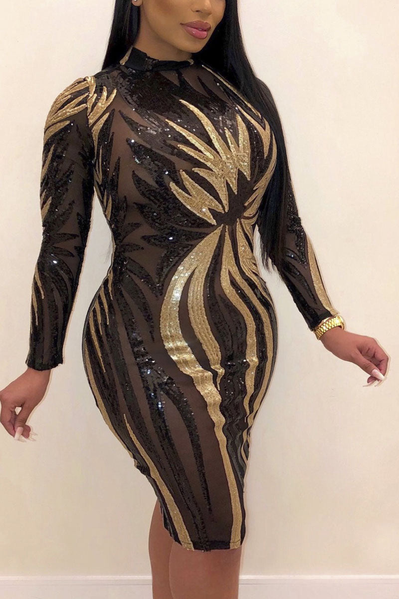Online-clothing-plus-size-all-over-print-see-through-bodycon-midi-dress